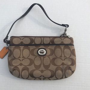 Coach Signature Wristlet Wallet
